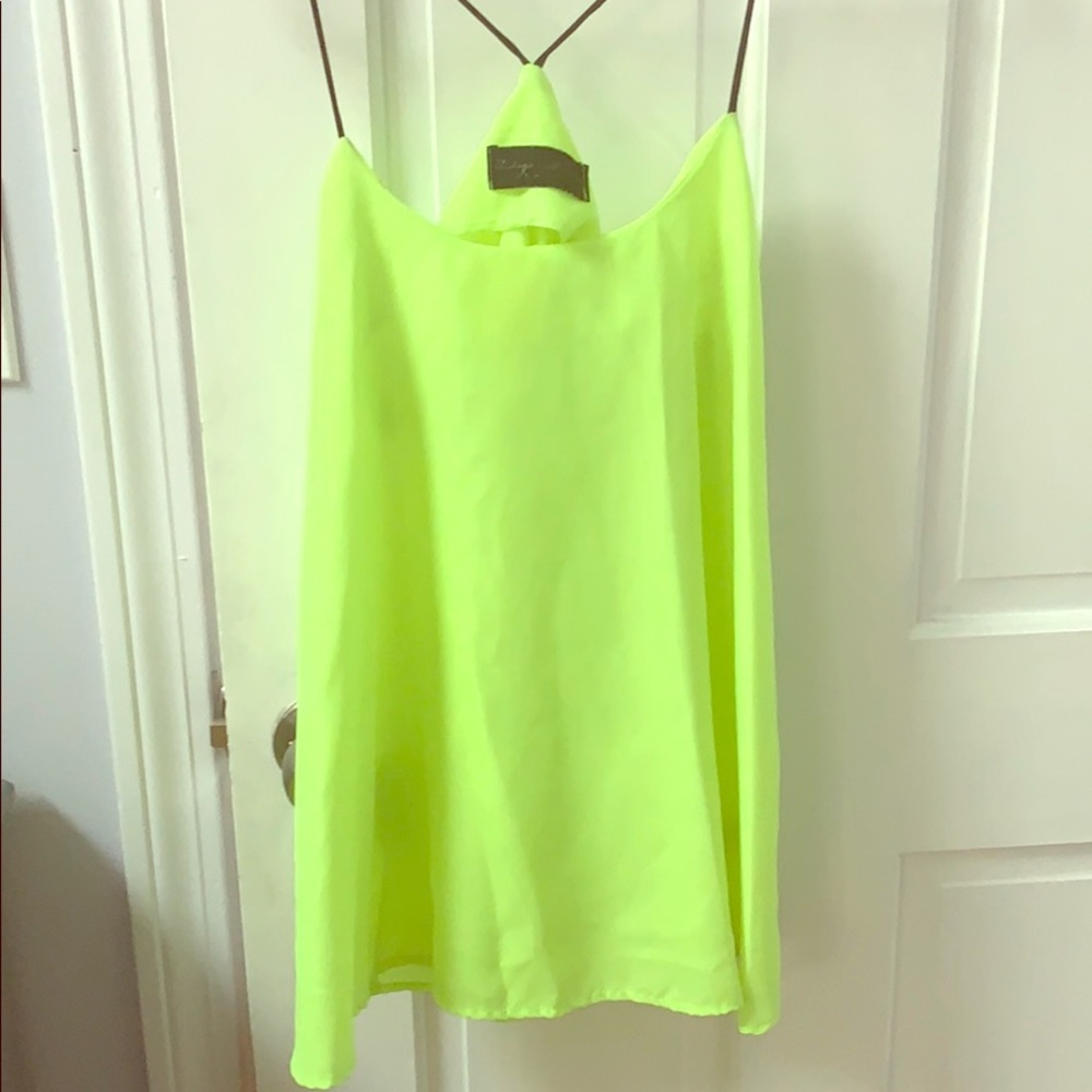 Neon spaghetti strap top